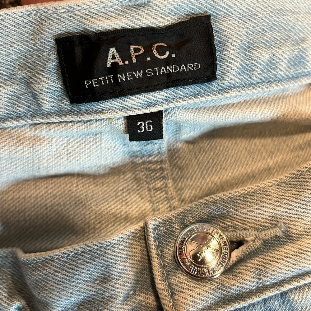 A.P.C. Petit New Standard Light Wash Straight Jeans Size 36 - Picture 8 of 9